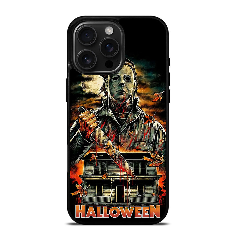 MICHAEL MYERS FACE HALLOWEEN HORROR CARTOON iPhone 16 Pro Max Case