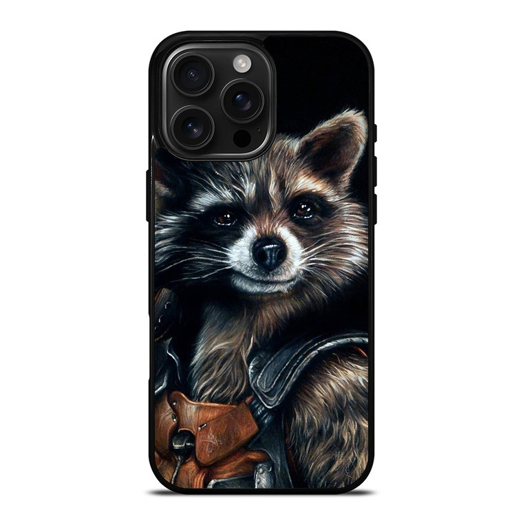 ROCKET RACCOON GUARDIAN OF GALAXY ART iPhone 16 Pro Max Case