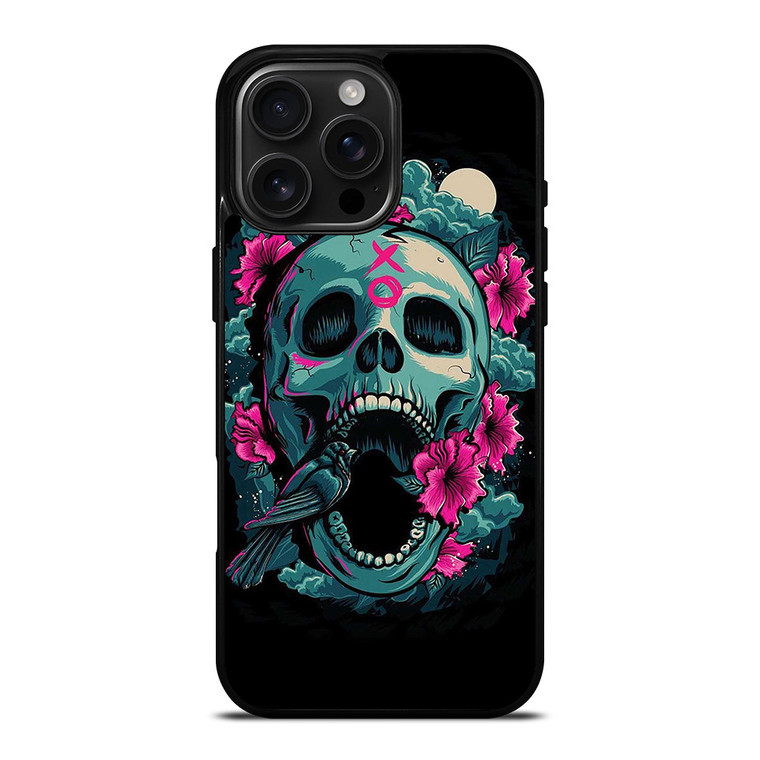 SUGAR SKULL FLOWERS TATTOO iPhone 16 Pro Max Case