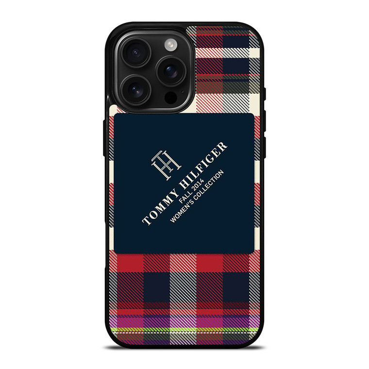 TOMMY HILFIGER RED BLACK PATTERN iPhone 16 Pro Max Case