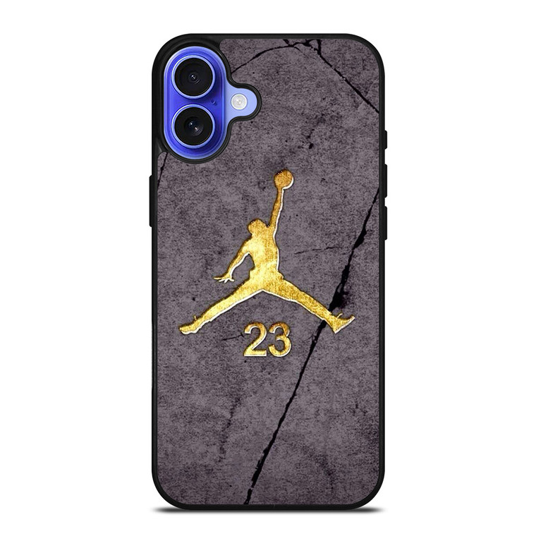 AIR JORDAN 23 GOLD WALL iPhone 16 Case