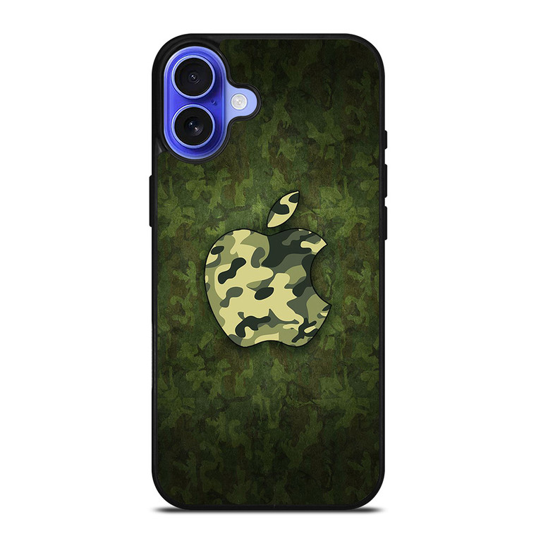APPLE LOGO CAMO GREEN iPhone 16 Case APPLE LOGO CAMO GREEN iPhone 16 Case