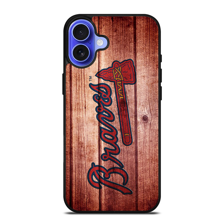 ATLANTA BRAVES BASEBALL WOOD iPhone 16 Case