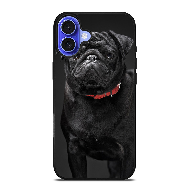 BLACK PUG iPhone 16 Case
