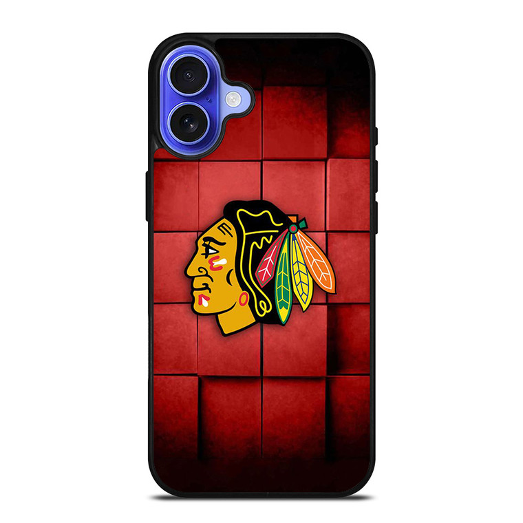 CHICAGO BLACKHAWKS FOOTBALL LOGO ICON iPhone 16 Case