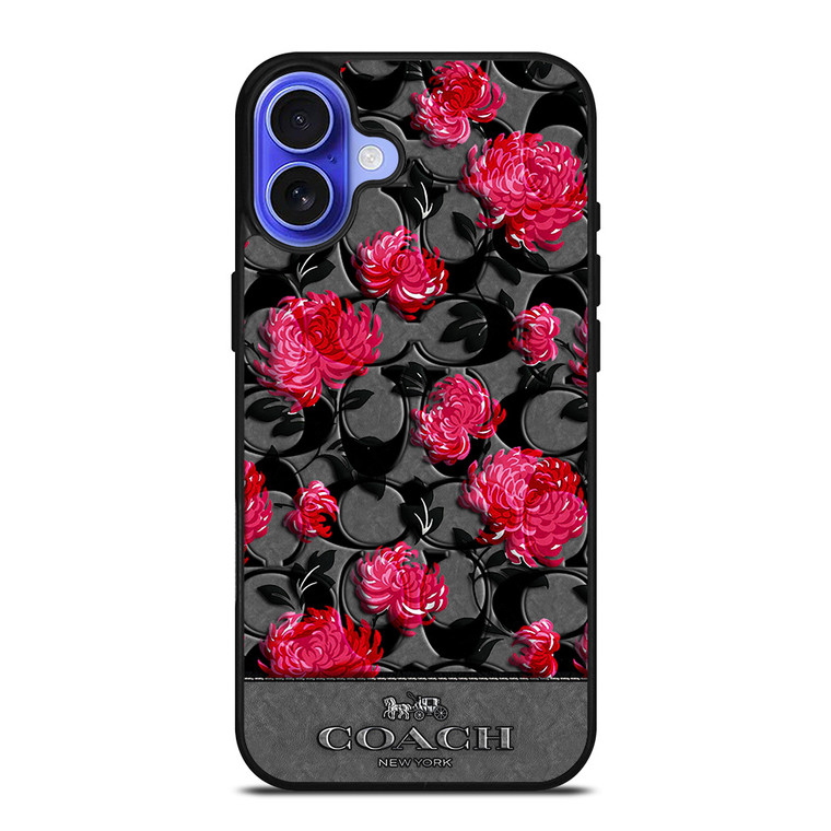 COACH NEW YORK FLOWER 3 iPhone 16 Case