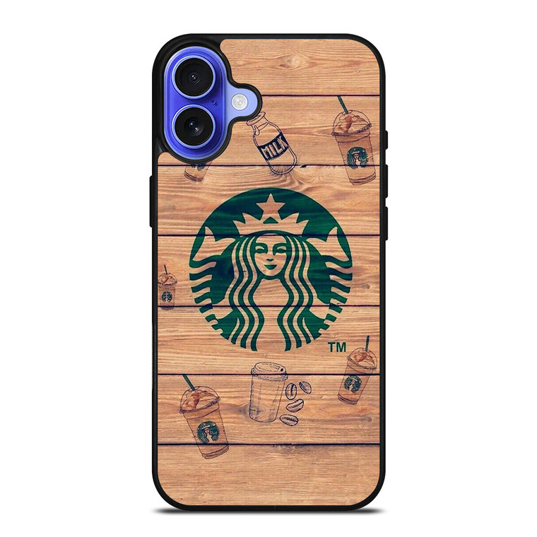 COFFEESHOP STARBUCK WOODEN LOGO iPhone 16 Case COFFEESHOP STARBUCK WOODEN LOGO iPhone 16 Case