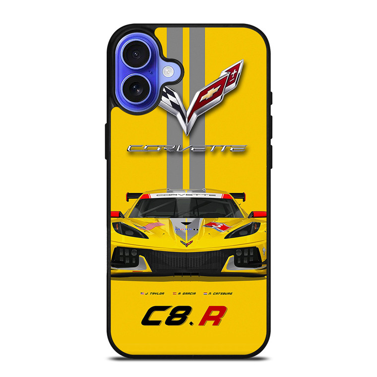 CORVETTE C8 R YELLOW iPhone 16 Case
