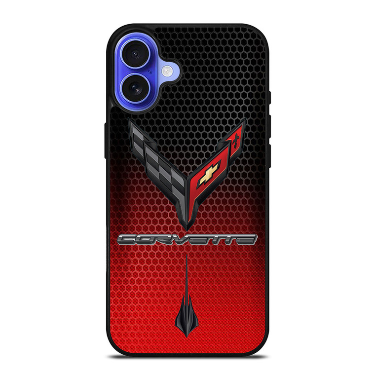 CORVETTE CHEVY STINGRAY LOGO RED iPhone 16 Case
