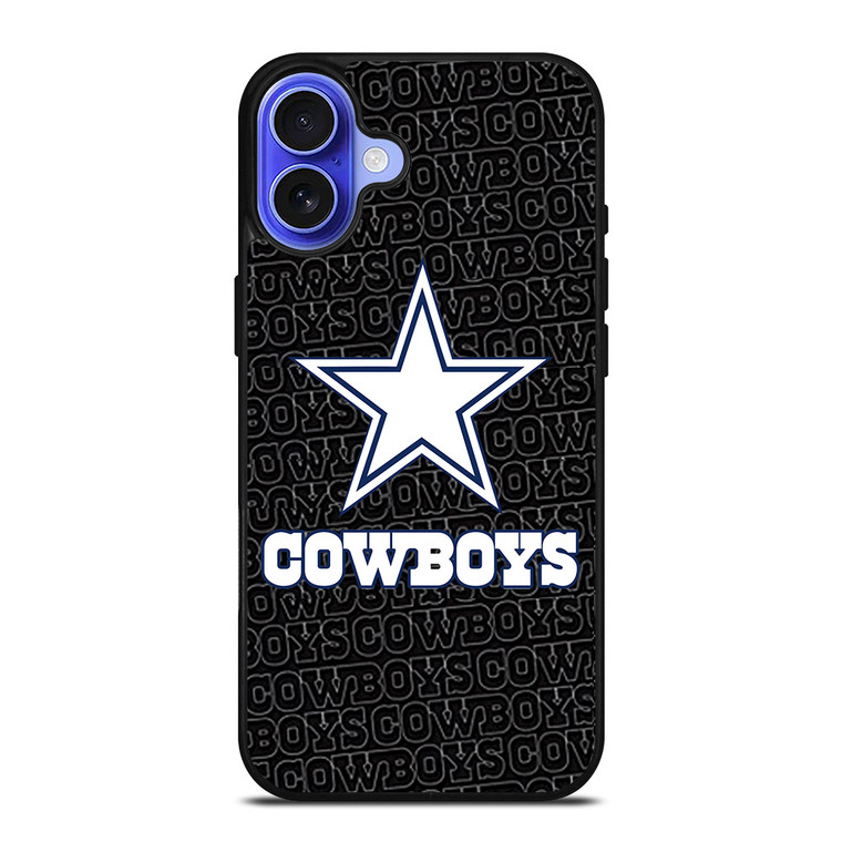 DALLAS COWBOYS FOOTBALL BLACK WALL iPhone 16 Case