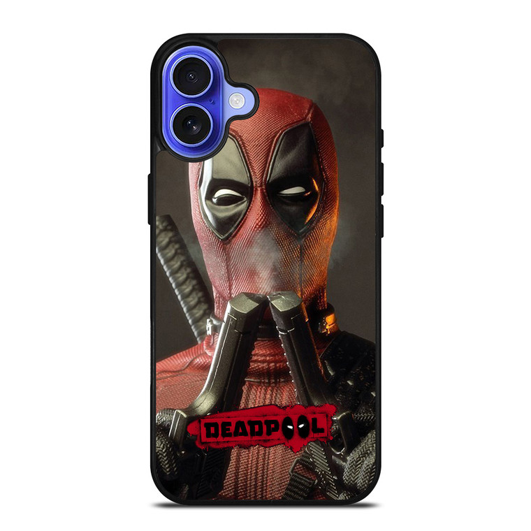 DEADPOLL POTRAIT DOUUBLE PISTOLS iPhone 16 Case