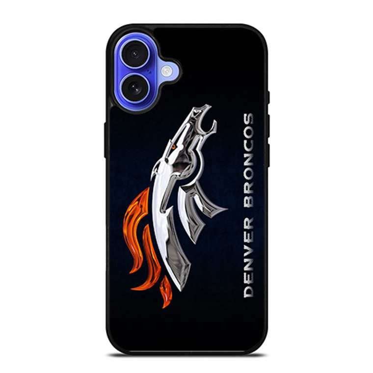 DENVER BRONCOS HORSE SILVER iPhone 16 Case