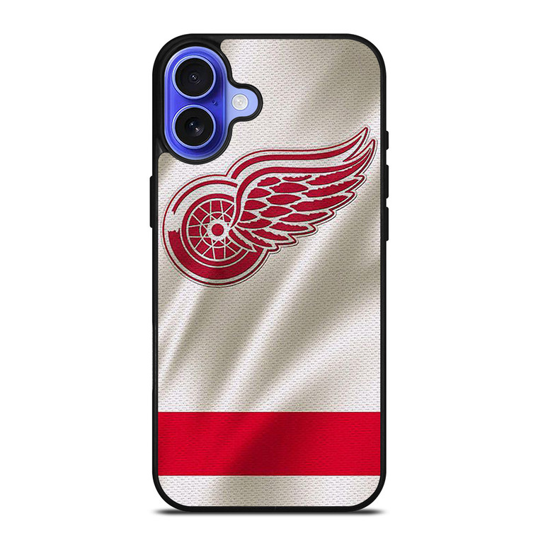 DETROIT RED WINGS HOCKEY TEAM JERSEY LOGO iPhone 16 Case