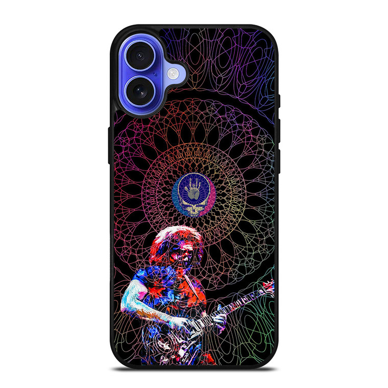 GRATEFUL DEAD JERRY GARCIA GUITAR ART GLASS iPhone 16 Case