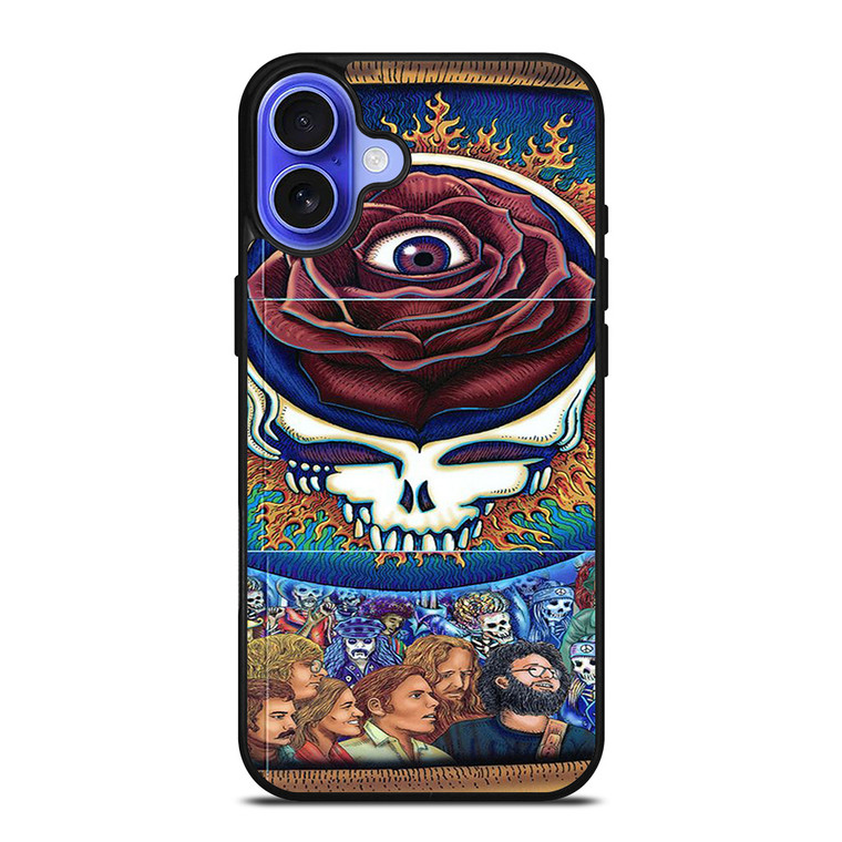 GRATEFUL DEAD SKULL ROSE iPhone 16 Case