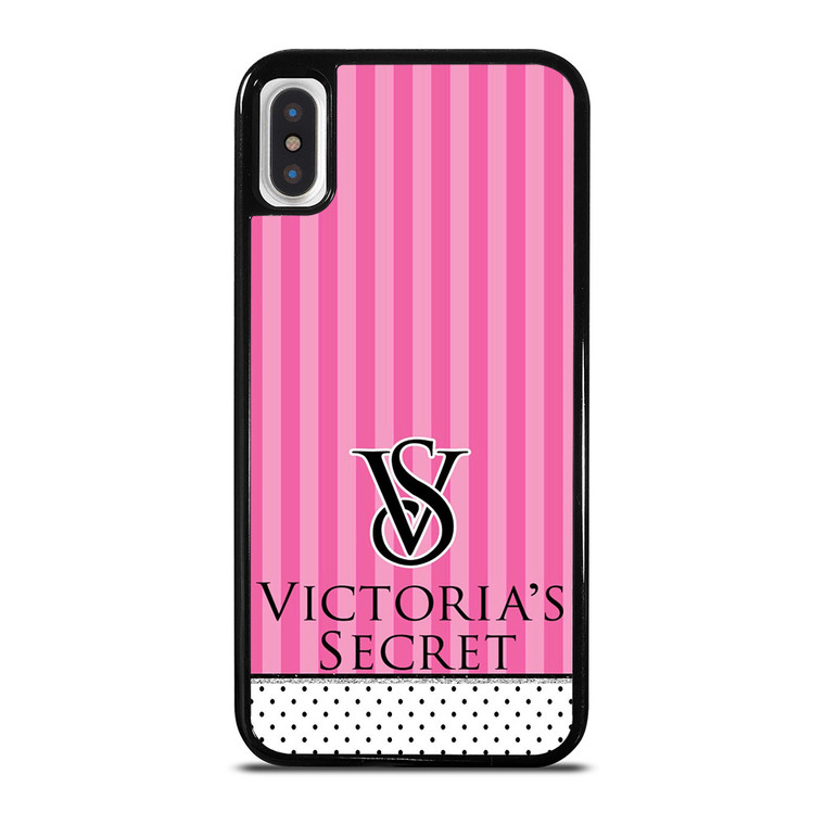 VICTORIA'S SECRET LOGO POLKADOT STRIPE iPhone X / XS Case