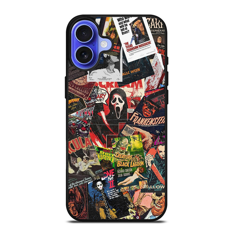 HORROR MOVIE POSTER COLLAGE iPhone 16 Case