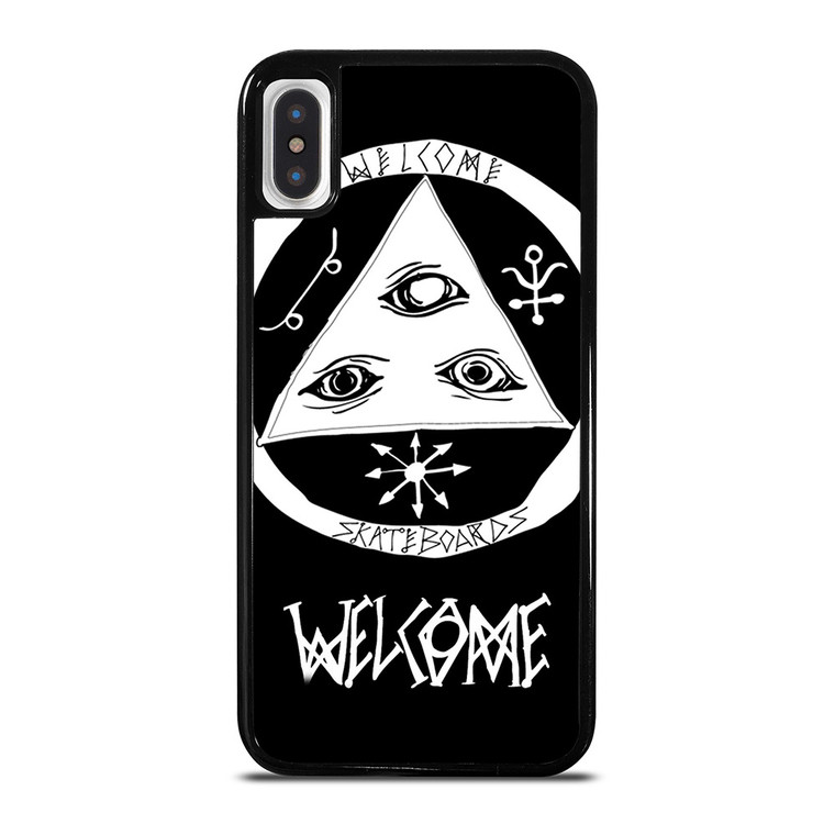 WELCOME SKATEBOARDS LOGO BLACK iPhone X / XS Case