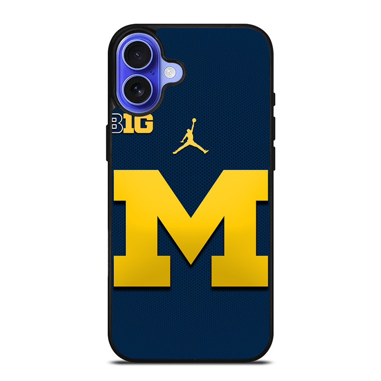 MICHIGAN WOLVERINES BLUE LOGO iPhone 16 Case