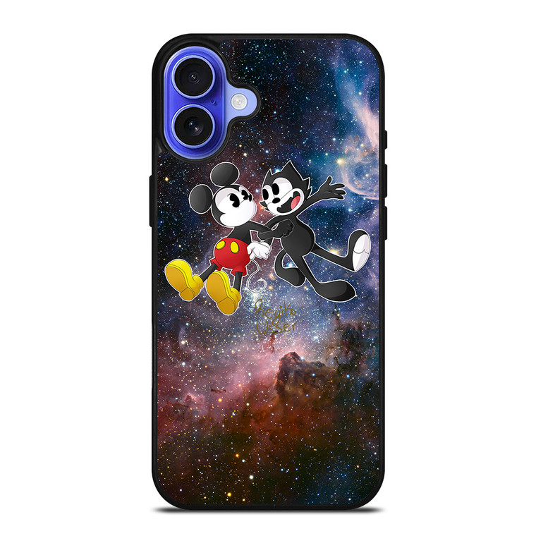 MICKEY MOUSE AND FELIX THE CAT iPhone 16 Case