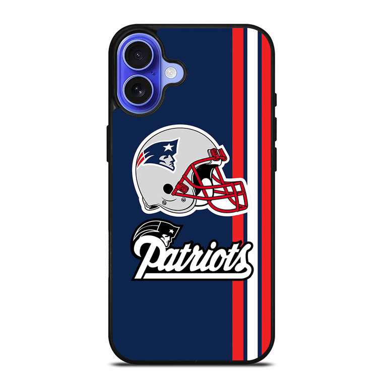 NEW ENGLAND PATRIOTS STRIPS HELMET iPhone 16 Case