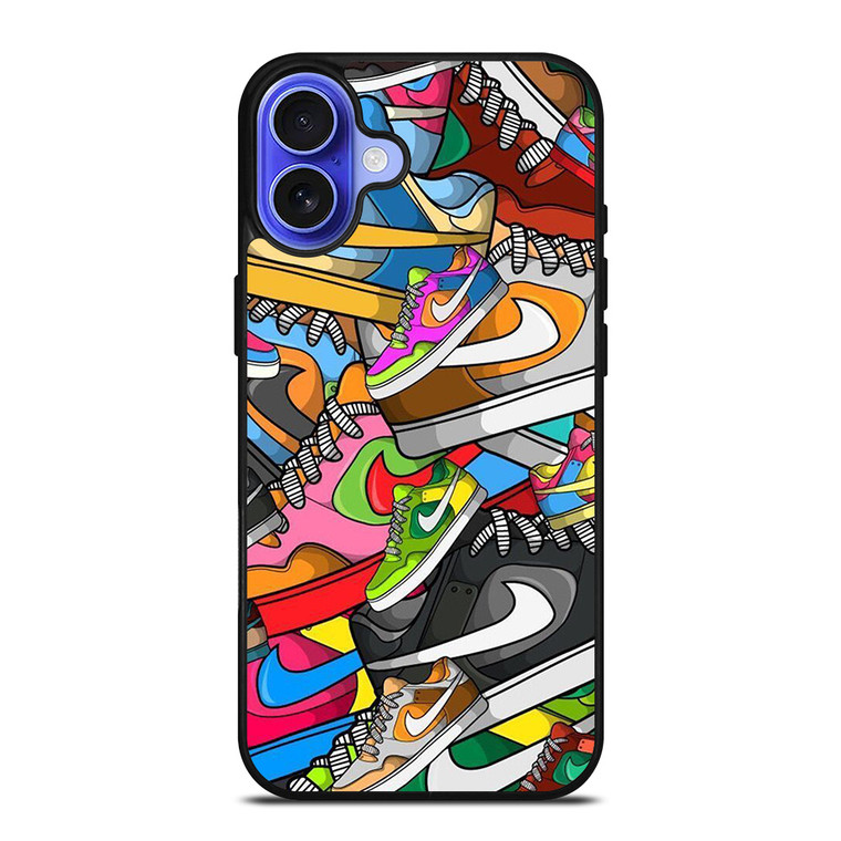 NIKE SHOES ART COLLAGE iPhone 16 Case NIKE SHOES ART COLLAGE iPhone 16 Case