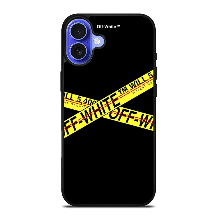 OFF WHITE LOGO STRIP iPhone 16 Case