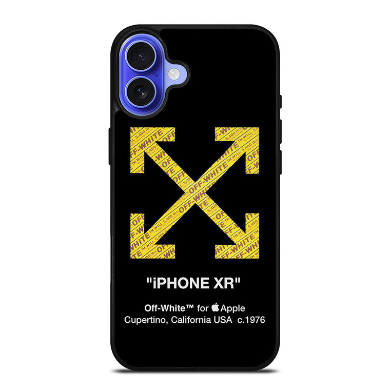 OFF WHITE YELLOW LOGO X APPLE iPhone 16 Case
