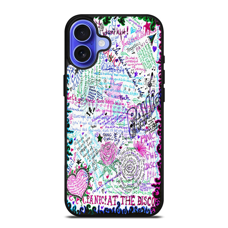 PANIC AT THE DISCO BY SAMARA BLACK iPhone 16 Case PANIC AT THE DISCO BY SAMARA BLACK iPhone 16 Case