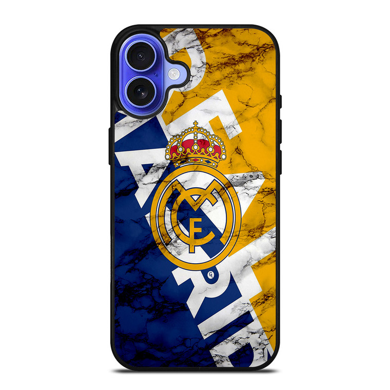 REAL MADRID MARBLE ART LOGO iPhone 16 Case