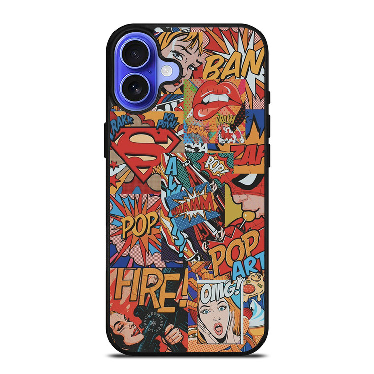SUPERMAN POP ART COMIC iPhone 16 Case