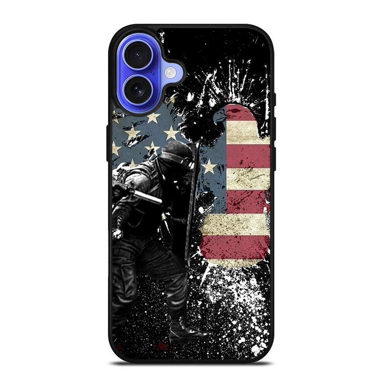 SWAT EAGLE AMERICAN FLAG iPhone 16 Case