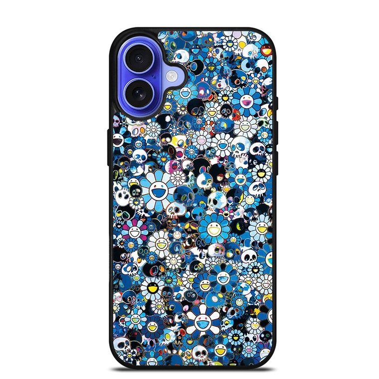 TAKASHI MURAKAMI FLOWERS BLUE iPhone 16 Case