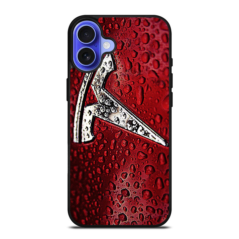 TESLA RED WATER EMBLEM iPhone 16 Case