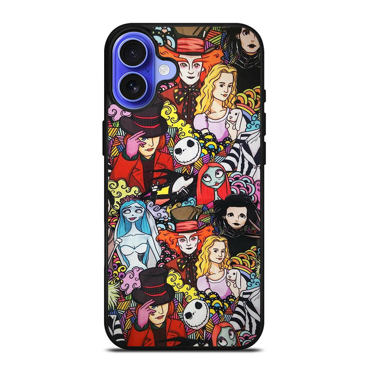 TIM BURTON CHARACTERS iPhone 16 Case