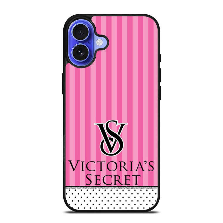 VICTORIA'S SECRET LOGO POLKADOT STRIPE iPhone 16 Case