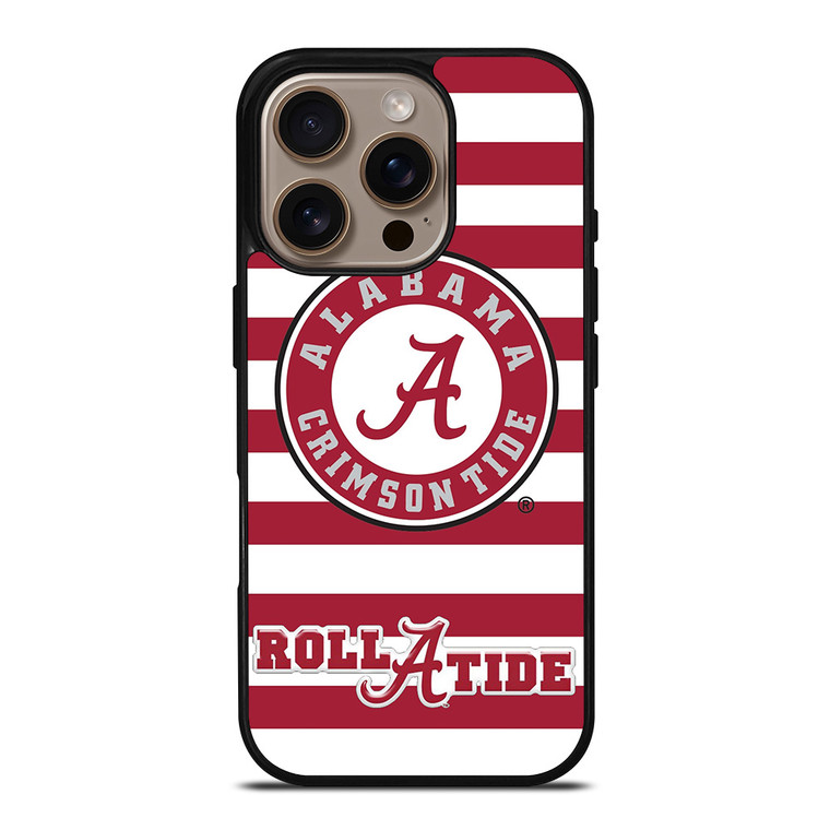 ALABAMA CRIMSON TIDE ROLL A TIDE STRIPE LOGO iPhone 16 Pro Case