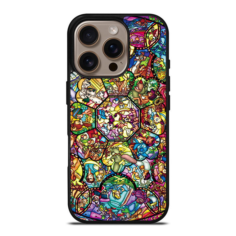 ALL DISNEY CHARACTERS GLASS ART iPhone 16 Pro Case