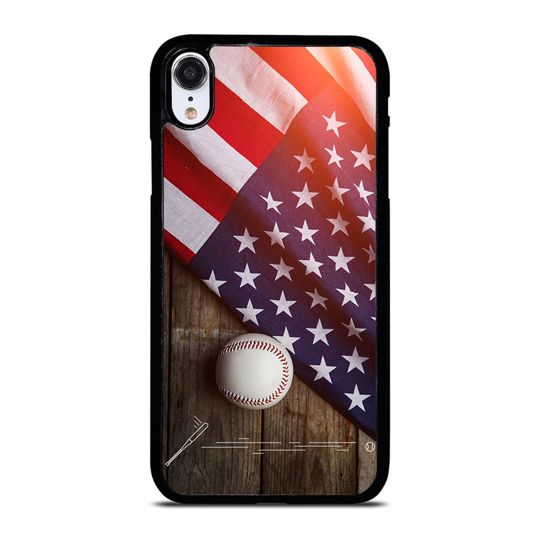 BASEBALL BALL AND FLAG iPhone XR Case BASEBALL BALL AND FLAG iPhone XR Case
