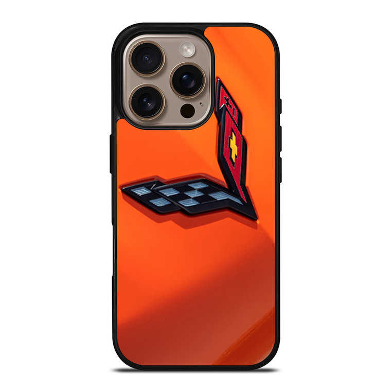 CORVETTE ORANGE LOGO iPhone 16 Pro Case CORVETTE ORANGE LOGO iPhone 16 Pro Case