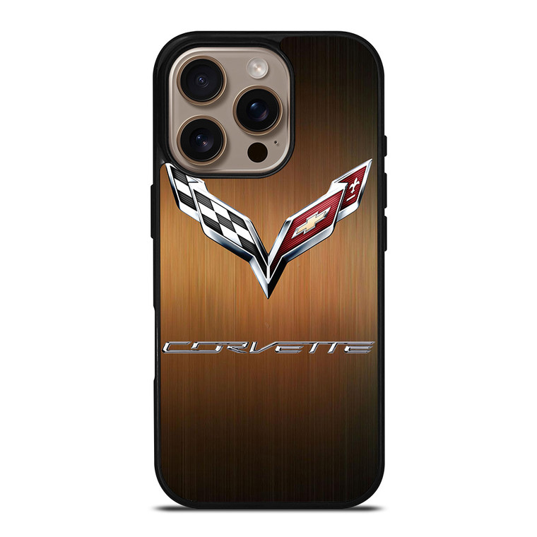 CORVETTE WOODEN LOGO iPhone 16 Pro Case