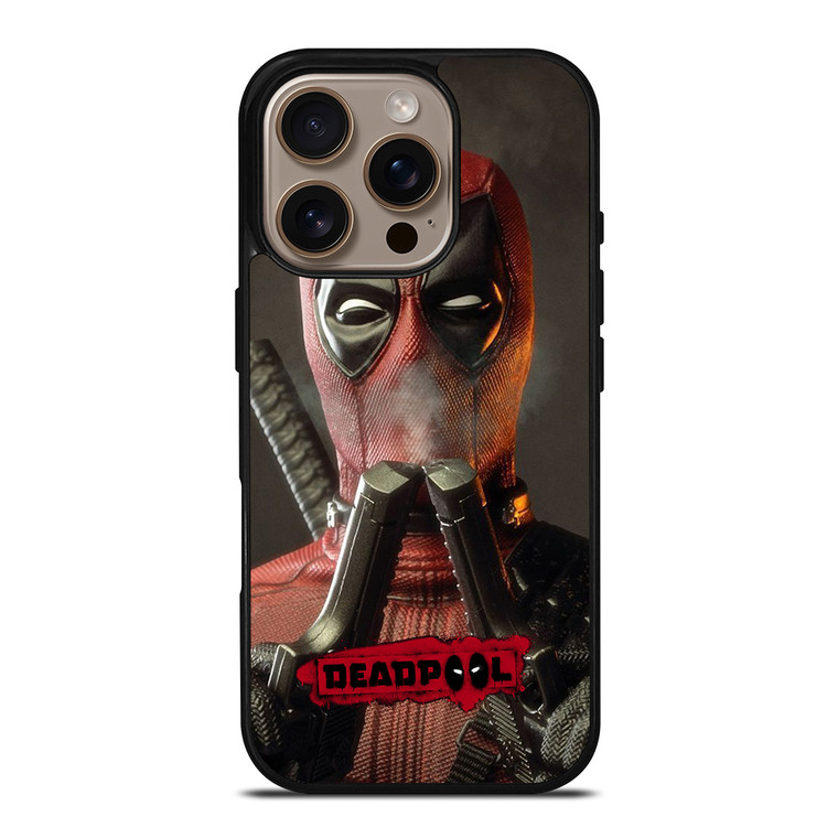 DEADPOLL POTRAIT DOUUBLE PISTOLS iPhone 16 Pro Case