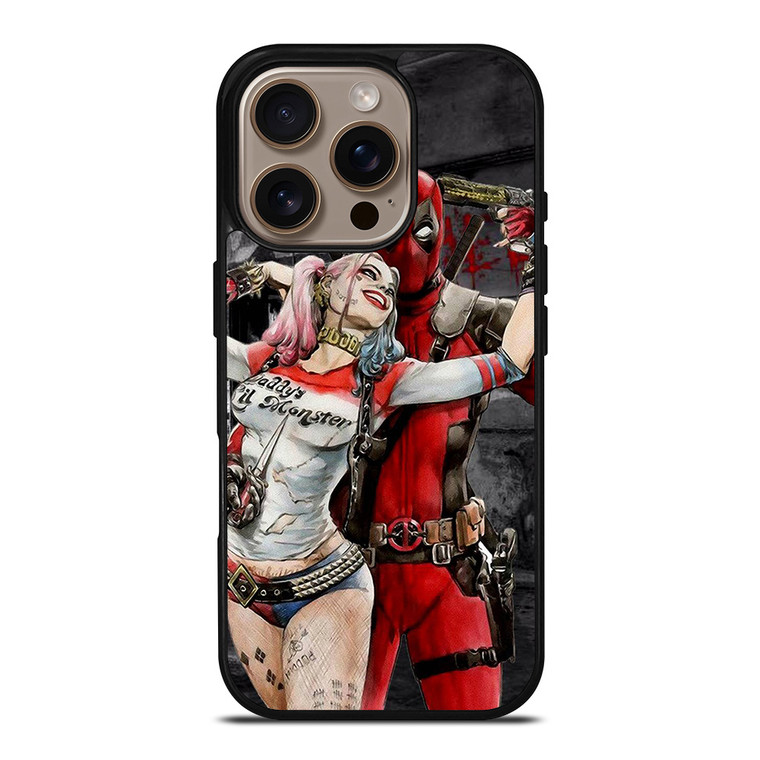 DEADPOOL HARLEY QUINN ART LOVE iPhone 16 Pro Case