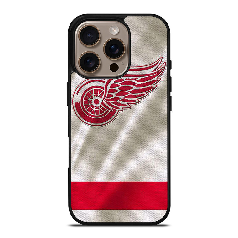 DETROIT RED WINGS HOCKEY TEAM JERSEY LOGO iPhone 16 Pro Case