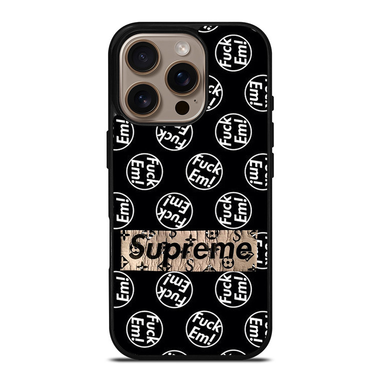 FUCK'EM X SUPREME iPhone 16 Pro Case