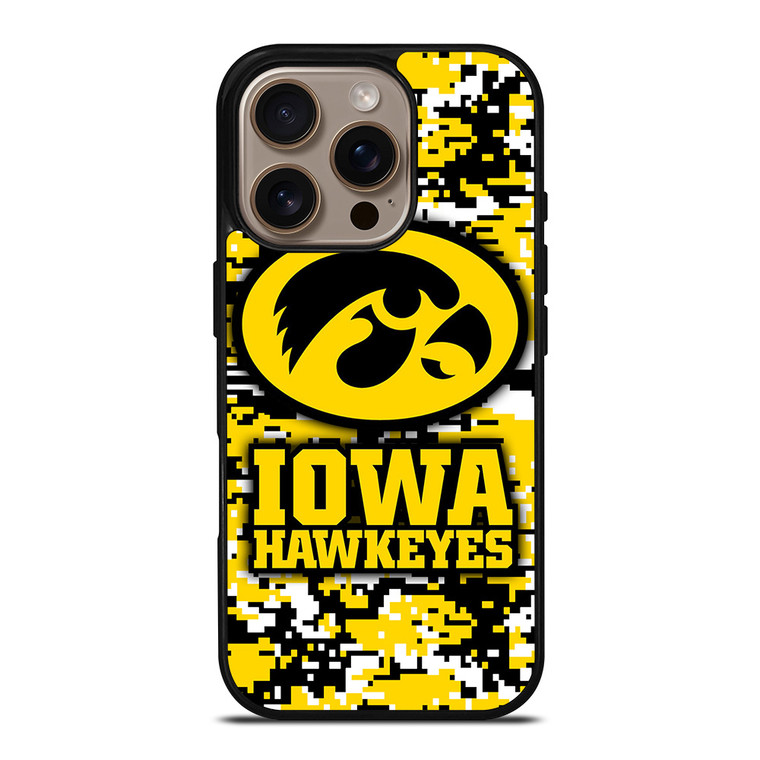 IOWA HAWKEYES CAMO iPhone 16 Pro Case
