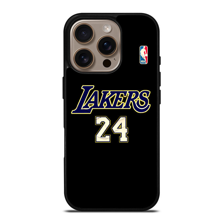 KOBE BRYANT LA LAKERS NBA NUMBER PLAYER iPhone 16 Pro Case
