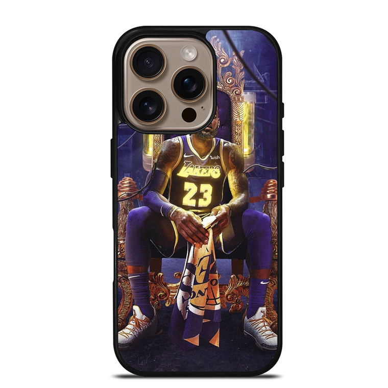 LEBRON JAMES LAKERS KING SITDOWN iPhone 16 Pro Case