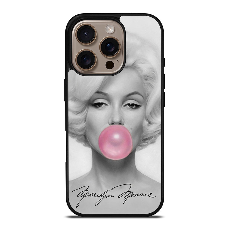 MARILYN MONROE PINK BUBBLEGUM ART iPhone 16 Pro Case