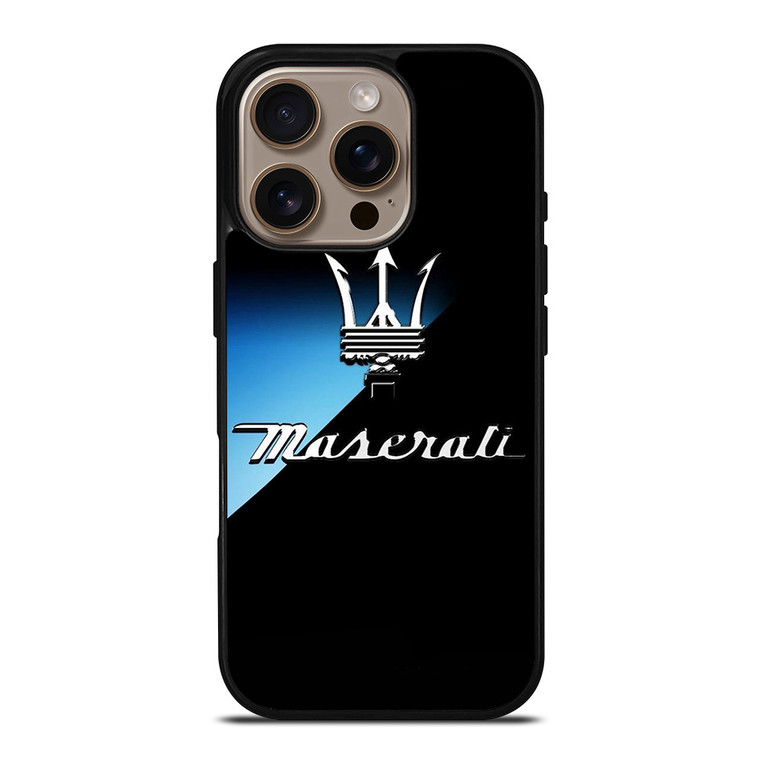 MASERATI DARK BLUE LOGO iPhone 16 Pro Case